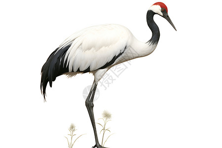 尖嘴鸟类动物野生的动物红冠鹤背景