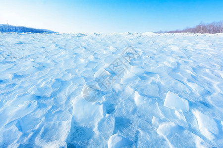 晶莹剔透的冰雪背景图片