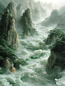 宋朝风景中的山水背景图片