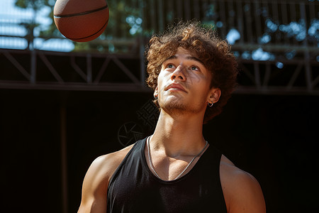 篮球场上的运动员背景图片