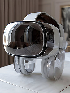 时尚高科技的虚拟现实眼镜背景图片