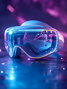 梦幻科技的虚拟现实眼镜背景图片