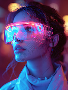 创新科技的虚拟现实眼镜背景图片