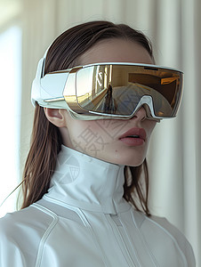未来技术时尚的眼镜背景图片