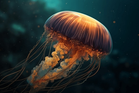 迷人的水母背景图片