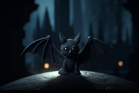 城堡里的蝙蝠背景图片