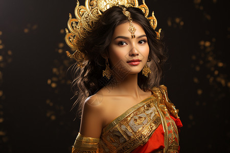 泰式传统美女背景图片