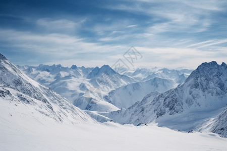 雪山奇观雪地风景高清图片