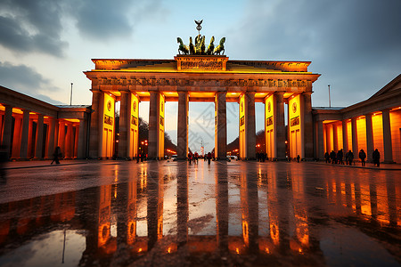柏林建筑柏林历史地标背景