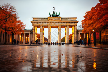 柏林解放门背景图片