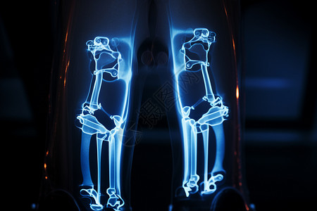 X光射线的人体骨骼概念图背景图片
