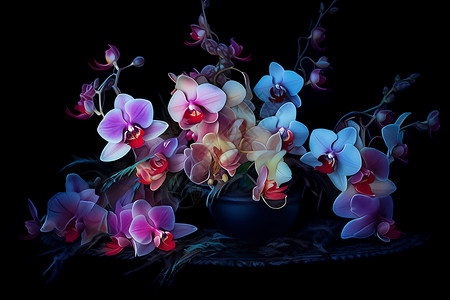魅力四溢的兰花背景图片