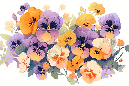 彩色的花朵背景图片
