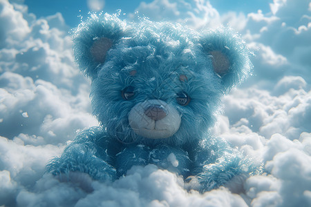 云朵中壮观的小熊背景图片