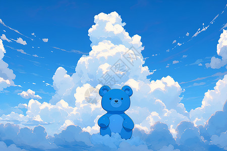 蓝色熊宝宝背景图片