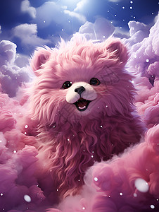 梦幻中的紫色泡泡熊背景图片
