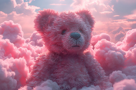 粉色玩偶可爱的泰迪设计图片