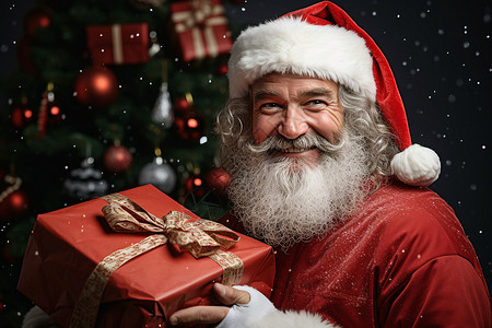 欢乐的圣诞老人背景图片