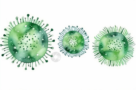 绿色的冠状病毒背景图片
