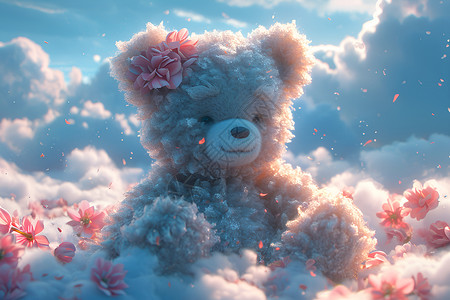 梦幻泰迪熊背景图片