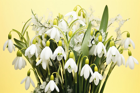 白色的花束背景图片