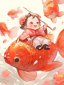 新春欢乐的中国宝宝背景图片