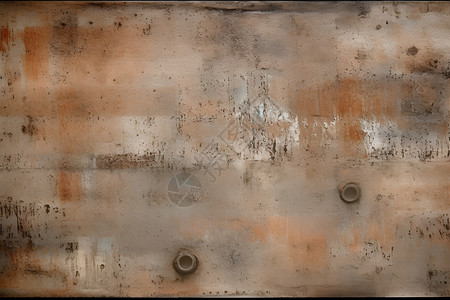 复古工业古旧控制面板上铁锈斑斑的金属平板背景