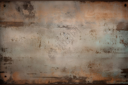 复古工业一幅褪色的铁皮画作背景
