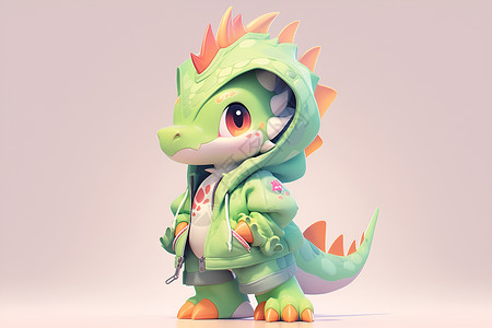 可爱的小龙恐龙玩具模型高清图片