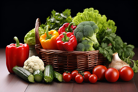收获健康美味的蔬菜背景