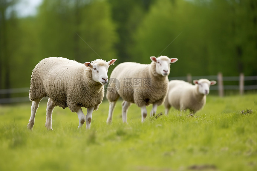 农田的羊群图片