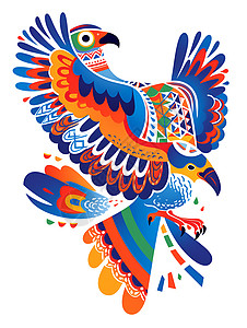 色彩拼接的猎鹰背景图片