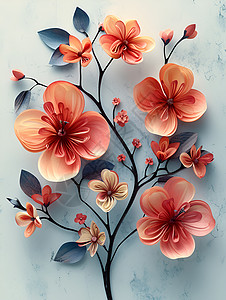 独特艳丽的花卉背景图片