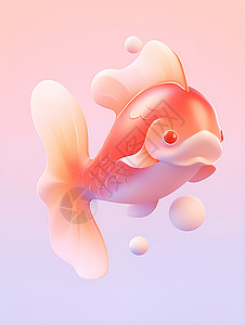 吐泡泡的小鱼儿背景图片