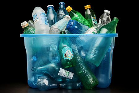 分类回收的塑料垃圾背景图片