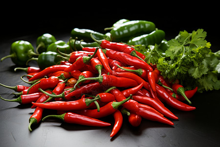新鲜的蔬菜辣椒背景图片