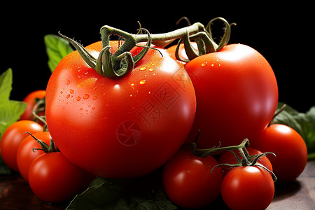 新鲜的食材西红柿背景图片