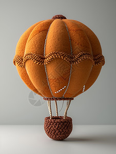 可爱毛毡热气球背景图片