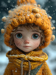 可爱温馨的3D毛毡玩偶背景图片