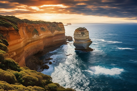 澳大利亚海岸线澳大利亚美丽的景色背景