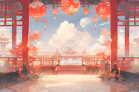 古代春节背景图片