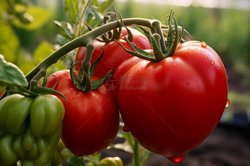 新鲜成熟的番茄图片