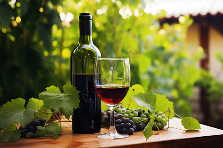 夏天的美酒葡萄背景图片
