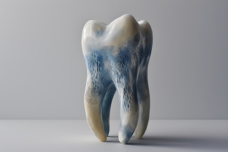立体的牙齿模型背景图片