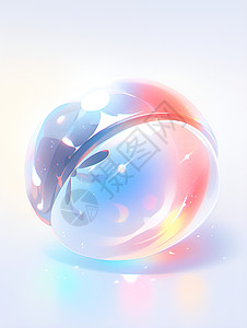 工艺玻璃透明的玻璃圆球插画