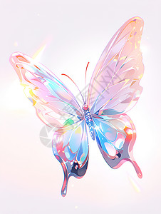 彩虹的飞行蝴蝶背景图片