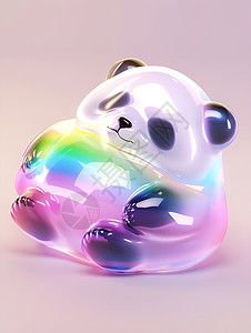 透明的动物熊猫背景图片