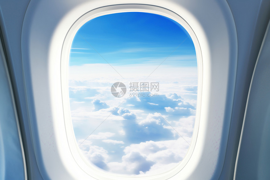 飞机窗外的云朵图片