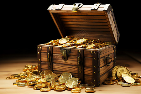 宝箱素材金币宝箱背景