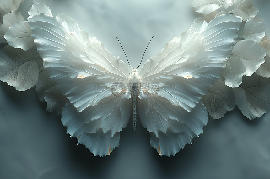美丽的白色蝴蝶图片
